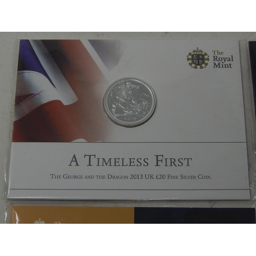 69 - William Shakespeare £50 Fine Silver Coin; Prince of Wales £20 Fine Silver coin; Timeless First £20 F... 