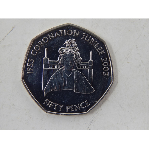 77 - Isle of Man Rupert Bear 50p in blister pack; Jersey/Guernsey 75th Anniversary of Liberation 50p pair... 