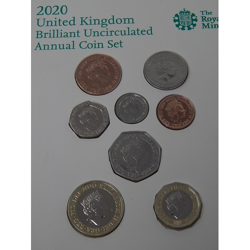 78 - The Royal Mint 2015 £1 Trial Coin, rare; Pound Coin Trial with Centre removed; 2020 UK Annual Set (l... 