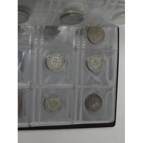 70 - George II Silver 3d 1739; Coin Collectors album containing a collection of 40 various Silver 3d some... 