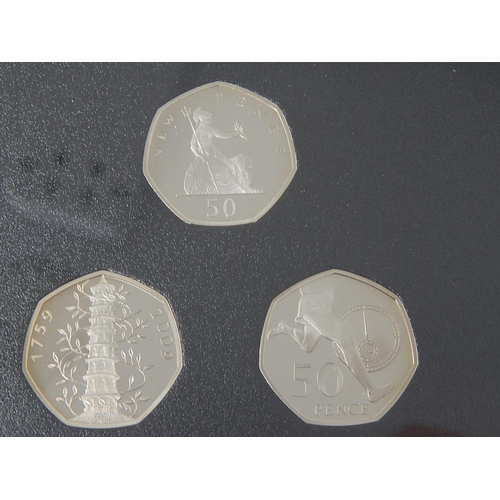 23 - Royal Mint Celebrating 50 Years of the 50p 2019 British Culture Set inc New Kew Gardens in case of i... 