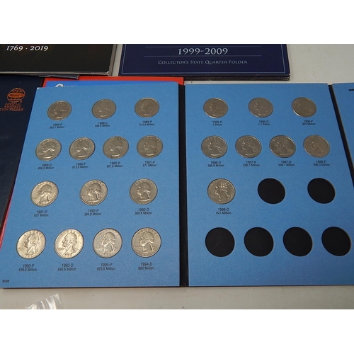 65 - Wellington Life and Legacy 2019 Colour Enhanced coin in folder; USA set of State Quarters 1999-2009 ... 