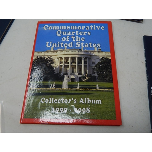 65 - Wellington Life and Legacy 2019 Colour Enhanced coin in folder; USA set of State Quarters 1999-2009 ... 