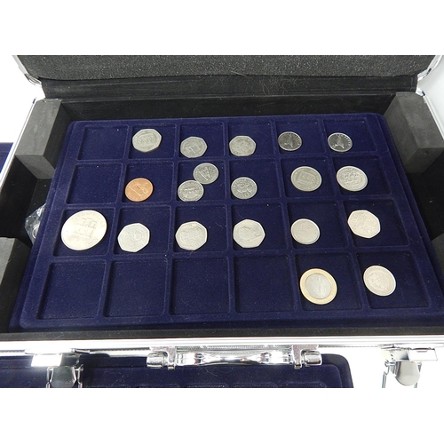 114 - Steel Coin Collectors case containing a very substantial collectionof Territorial Coinage including ... 