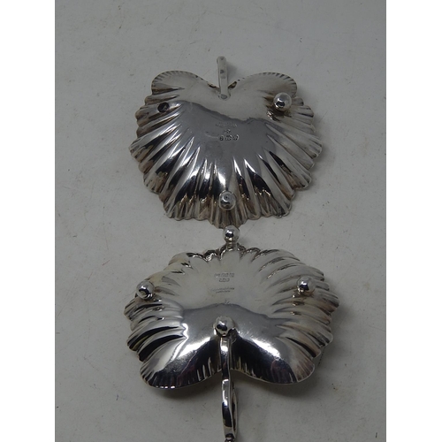 158 - Victorian Pair of Mappin and Webb Hallmarked Silver dishes weight 150g Hallmarked Sheffield 1895/6