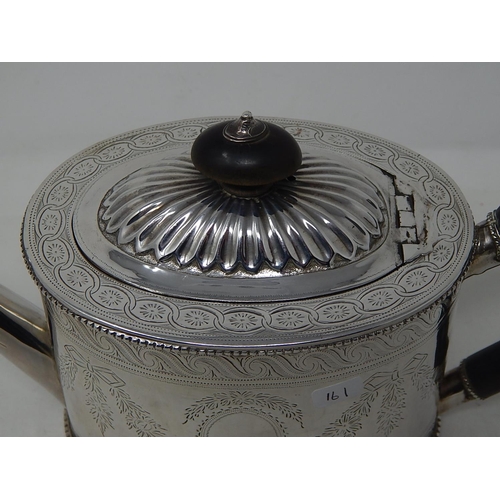 161 - Victorian Silver Tea Pot Hallmarked London 1869 by William Stocker: Gross weight 410g.