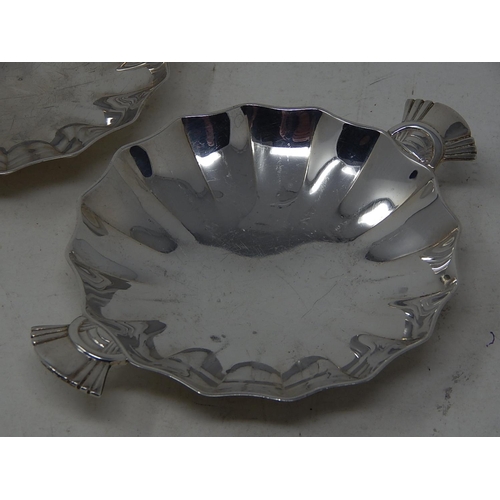 165 - Pair of Silver dishes Hallmarked London 1935 with Jubilee Hallmark by Edward Barnard & Sons: Combine... 