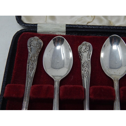 175 - Set of 6 x Viners Silver Teaspoons in fitted case weight approx 120g