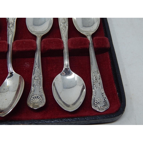 175 - Set of 6 x Viners Silver Teaspoons in fitted case weight approx 120g