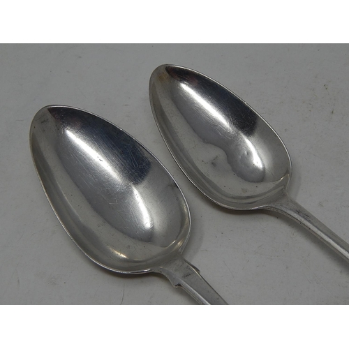 170 - Two Georgian Silver Serving Spoons Hallmarked London 1796 by Thomas Wallis & London 1822 by Thomas W... 