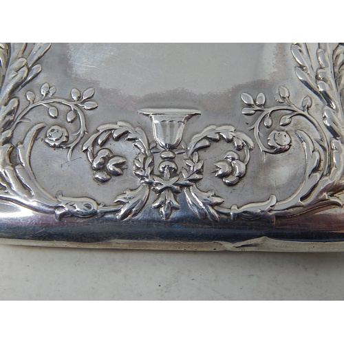 234 - Edwardian Silver Card Case with Hinged Top: Not Personalised: Hallmarked Chester 1909: Measures 9.5c... 