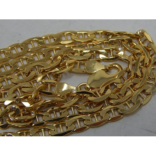 243 - 9ct Yellow Gold Neck Chain with Lobster Clasp: Measures 51cm: Weight 8.4g