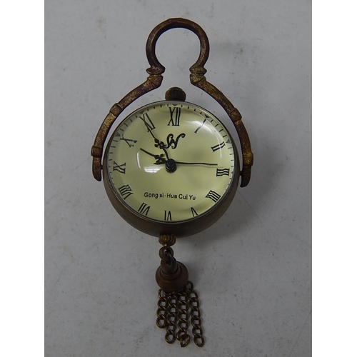 341 - Pendant Ball Clock with Tassle: Working when catalogued.