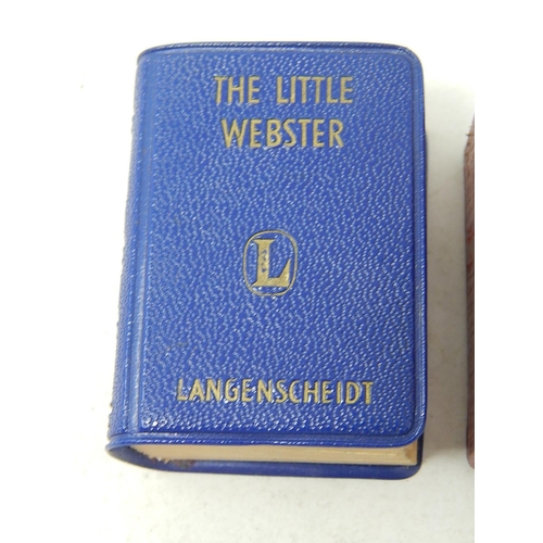 342 - The Little Webster Miniature Dictionary 1957 - Langenschetdt 319 & Vintage Patience Playing Cards, M... 