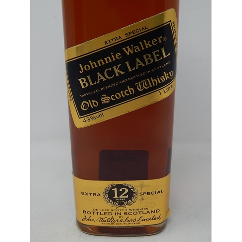 348 - Vintage Bottle of Johnnie Walker Black Label - 12 Year Old Extra Special Whisky (Sealed) 1 Litre.