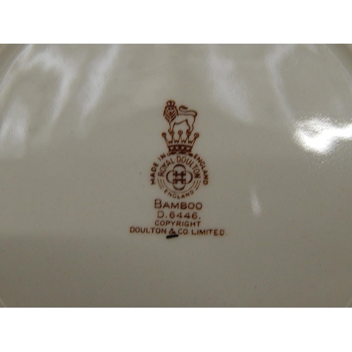 363 - Royal Doulton Bamboo Pattern Dinner Wares including plates, side plates etc