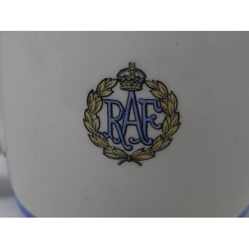 365 - Rare Shelley RAF Tankard Depicting a Fighter Plane with RAF Insignia to Reverse & Bearing Original R... 