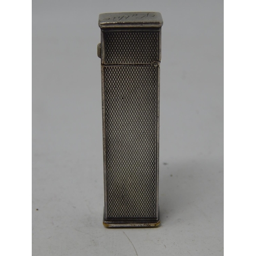 270 - 1930's Dunhill Lighter: Pat No 405122, Cartier Licence: Measures 6.5cm