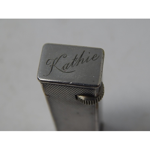 270 - 1930's Dunhill Lighter: Pat No 405122, Cartier Licence: Measures 6.5cm