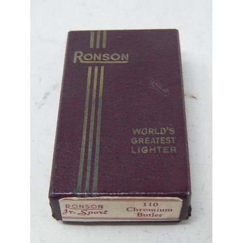 271 - Vintage Ronson 110 Chromium Lighter in original box