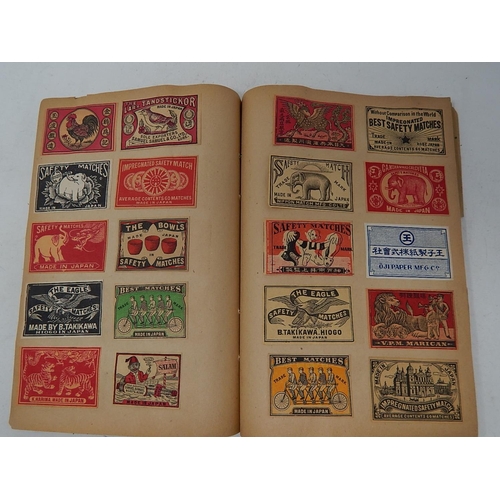 374 - Rare Album of 480 Japanese 1920's/30's Match Labels