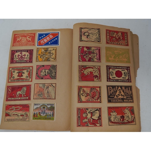 374 - Rare Album of 480 Japanese 1920's/30's Match Labels