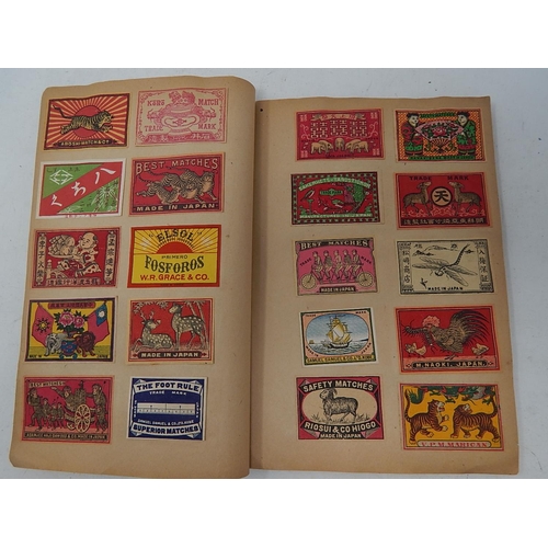 374 - Rare Album of 480 Japanese 1920's/30's Match Labels