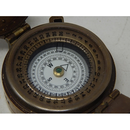 376 - Brass Compass: Marked 