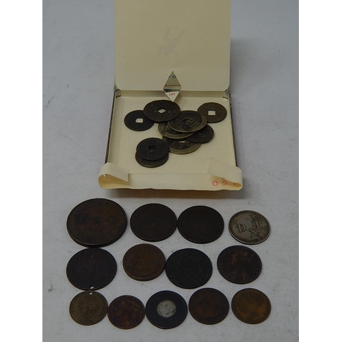 6 - Birmingham 1812 Union Copper Company One penny Token; 1794 Halfpenny Token; Victoria One Penny Model... 