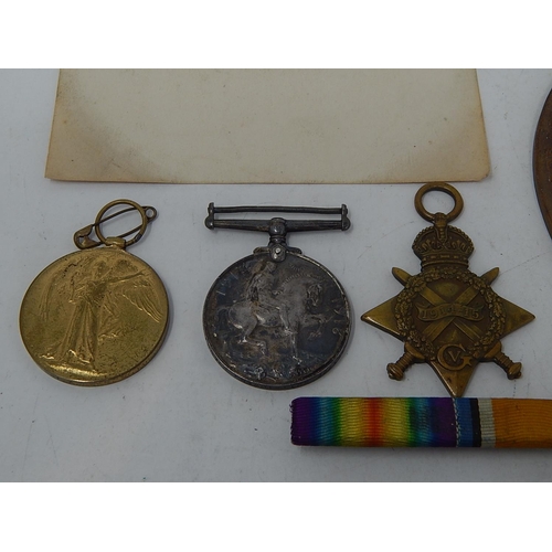 103 - WWI: The Medals of GS 1722 SJT ARTHUR OWEN R. FUS Killed in Action with his Bronze Death Plaque in O... 