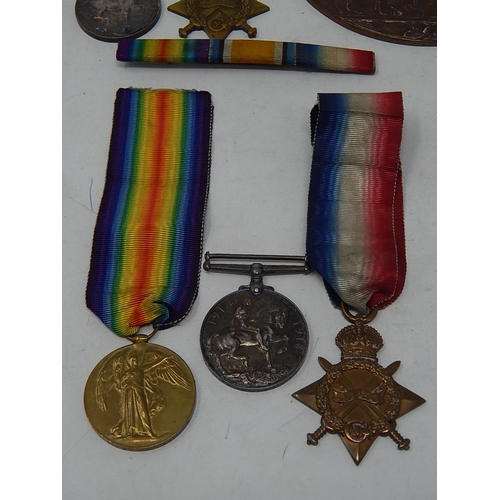 103 - WWI: The Medals of GS 1722 SJT ARTHUR OWEN R. FUS Killed in Action with his Bronze Death Plaque in O... 