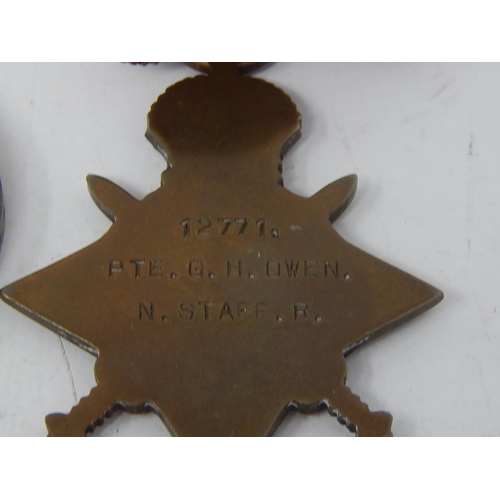 103 - WWI: The Medals of GS 1722 SJT ARTHUR OWEN R. FUS Killed in Action with his Bronze Death Plaque in O... 