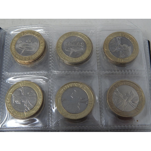 31 - Coin Collection Book Containing a Large Quantity of £2 Coins, £1 Coins & 50p's.