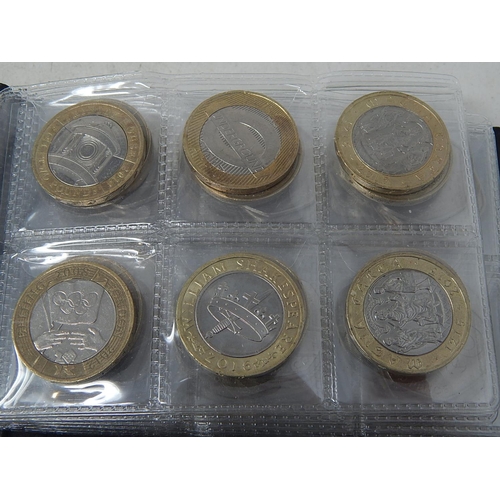 31 - Coin Collection Book Containing a Large Quantity of £2 Coins, £1 Coins & 50p's.