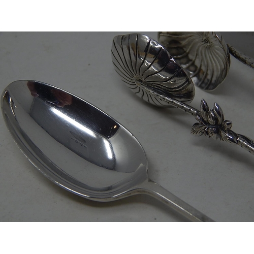 161 - George VI Silver Topped Pepperette, Large Pair of Silver Tongs, Silver Handled Cheese Knife & Silver... 