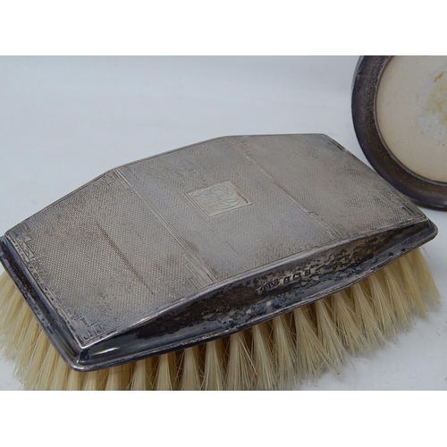 109 - Pair of Art Deco Silver Mounted Clothes Brushes Hallmarked Birmingham 1933 by Joseph Gloster togethe... 