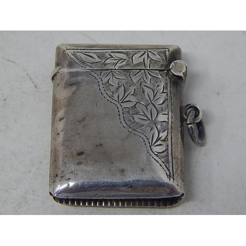 113 - Antique Silver Vesta Case: Hallmarked Birmingham 1913 by R.H Thornton