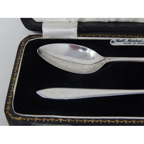 121 - Silver Christening Set Hallmarked Sheffield 1941 by Angora Silver Plate Company in Original Fitted C... 