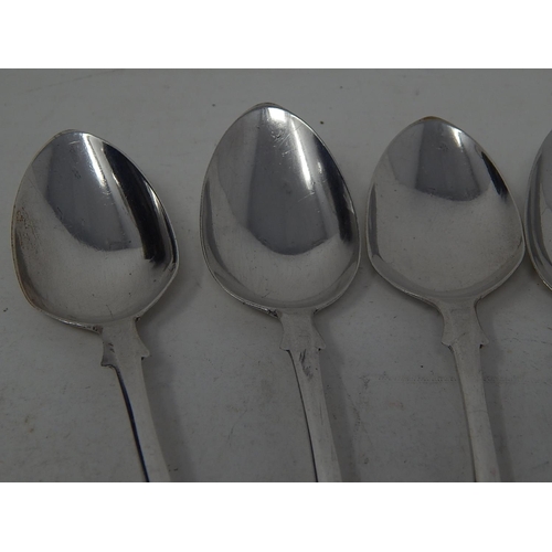 130 - Set of 6 Victorian Scottish Silver Teaspoons Hallmarked Glasgow 1868 by Lawrence Aitchison: Weight 1... 