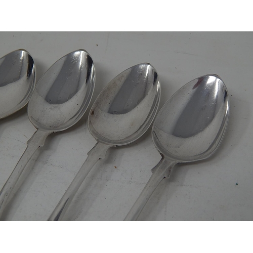 130 - Set of 6 Victorian Scottish Silver Teaspoons Hallmarked Glasgow 1868 by Lawrence Aitchison: Weight 1... 