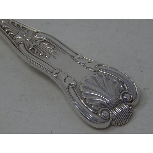 146 - Large Victorian Silver Kings Pattern Stilton Scoop: Hallmarked London 1895 by Elkington & Co & Overs... 