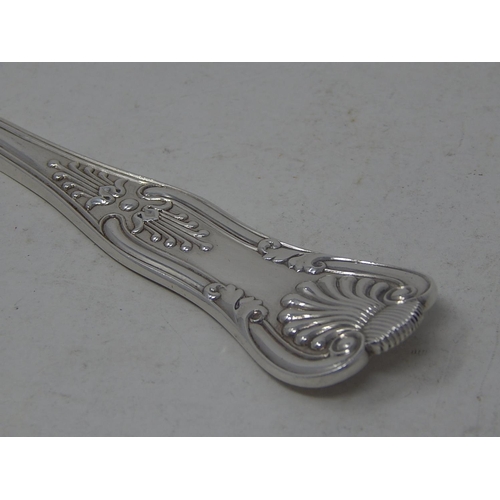 146 - Large Victorian Silver Kings Pattern Stilton Scoop: Hallmarked London 1895 by Elkington & Co & Overs... 