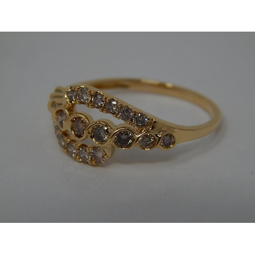 190 - 18ct Gold Ring Inset with Argyle Diamonds Estimated at 0.75cts: Ring Size P/Q with Authenticity Card... 