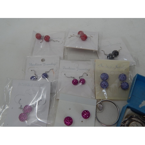 182 - 925 Silver Earrings, Swimming Pendant & a Quantity of Fashion Jewellery.