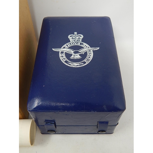 62 - Bomber Command 1939-1945 Hallmarked Silver & Enamel Beaker in Fitted Blue Leather Case, Outer Box & ... 