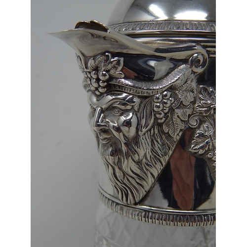 63 - Stunning Topazio Claret Jug with Hinged Lid & Bacchus Mask Spout: Measuring 32cm high & Presented in... 