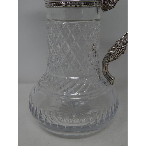 63 - Stunning Topazio Claret Jug with Hinged Lid & Bacchus Mask Spout: Measuring 32cm high & Presented in... 