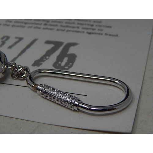 68 - Bentley Continental Silver Key Ring in Original Bentley Box with C.O.A: Limited Edition 37/76 For Th... 