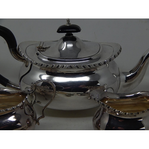 75 - Quantity of Silver Plated Wares to Include a Good Three Piece Tea Service & a Pair of 800 Standard S... 