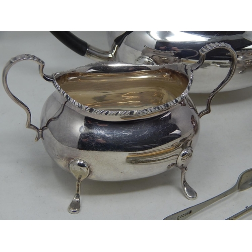 75 - Quantity of Silver Plated Wares to Include a Good Three Piece Tea Service & a Pair of 800 Standard S... 